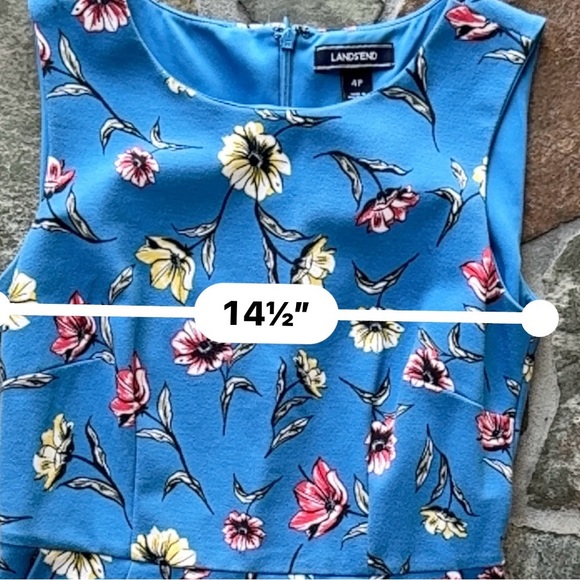 Lands' End Blue Halter Midi Dress for Casual Resort Wear - Picture 10 of 13